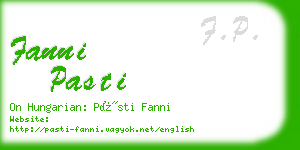 fanni pasti business card